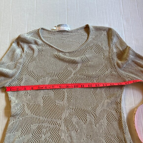 Chloe Light Blue Crochet-like Sweater Top Medium - Picture 6 of 8